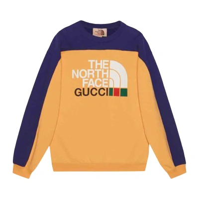 Pre-owned Gucci X The North Face Sweatshirt 'yellow/blue' In Multi-color