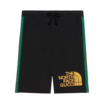 Pre-owned Gucci X The North Face Web Print Shorts 'black' | Men's Size L