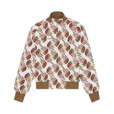 Pre-owned Gucci X The North Face Web Print Technical Jersey Jacket 'brown/beige' | Men's Size S