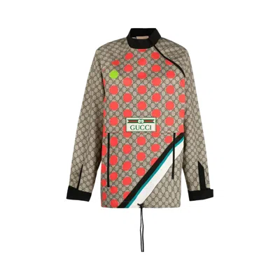 Pre-owned Gucci X The North Face Windbreaker 'beige/red' | Tan | Women's Size M In Brown