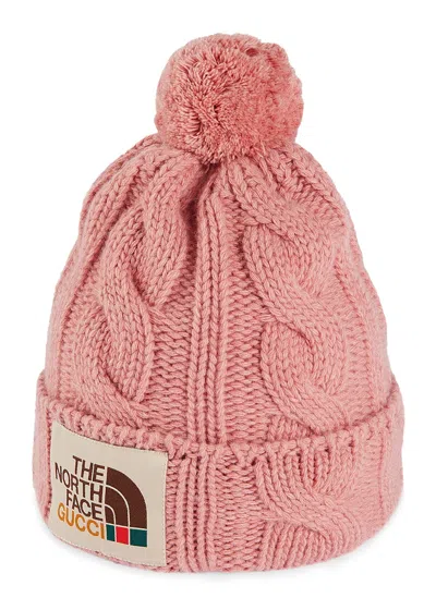 Pre-owned Gucci X The North Face Wool Hat In Pink