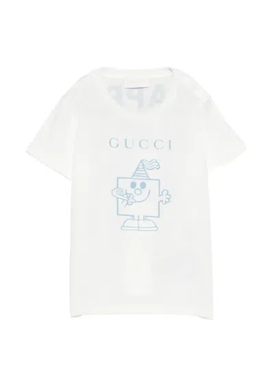 Gucci Babies' X Thoip Mr. Men™ Little Miss™ Print T-shirt In White