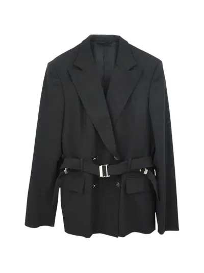 Pre-owned Gucci X Tom Ford 1998 Belted Double-breasted Jacket In Black