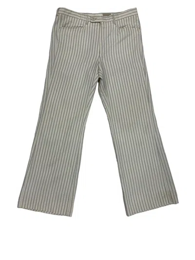 Pre-owned Gucci X Tom Ford Aw1996 Gucci Tom Ford Cottonsilk Pin Stripe Pants In White
