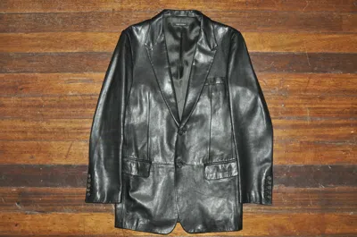 Pre-owned Gucci X Tom Ford Gucci - Tom Ford - S/s 98 - Leather Blazer In Black