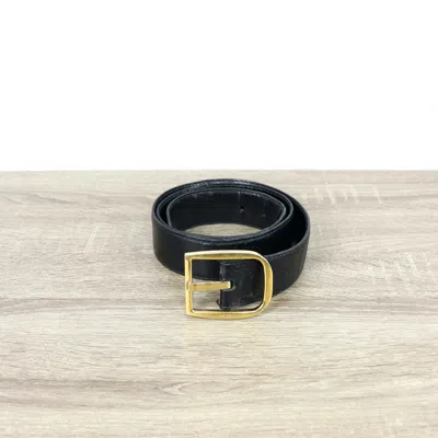 Pre-owned Gucci X Tom Ford Gucci "gg" Monogram Leather Belt In Black