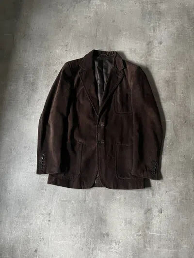 Pre-owned Gucci X Tom Ford Gucci Vintage Suede Blazer Jacket Brown By Tom Ford