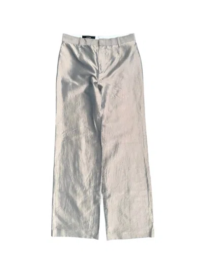 Pre-owned Gucci X Tom Ford Ss00 Gucci By Tom Ford Silk Flared Trouser Pants In Beige