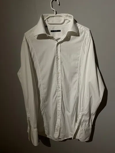 Pre-owned Gucci X Tom Ford Vintage Gucci Tom Ford Era Milk Long Classic Shirt In White