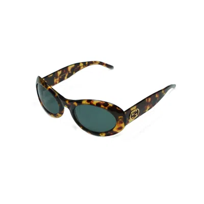 Pre-owned Gucci X Vintage Gucci Tortoise Oval Sunglasses In Multicolor