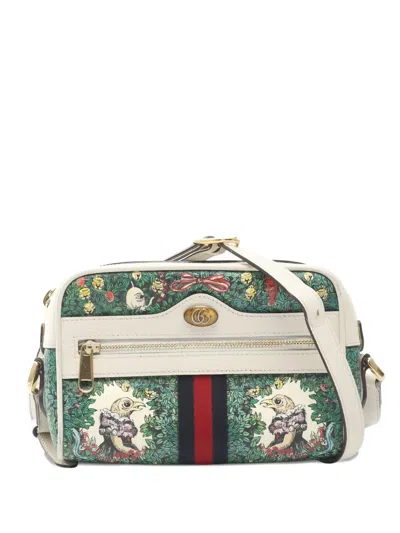 Pre-owned Gucci X Yuko Higuchi Ophidia 2000s Printed-design Shoulder Bag In White