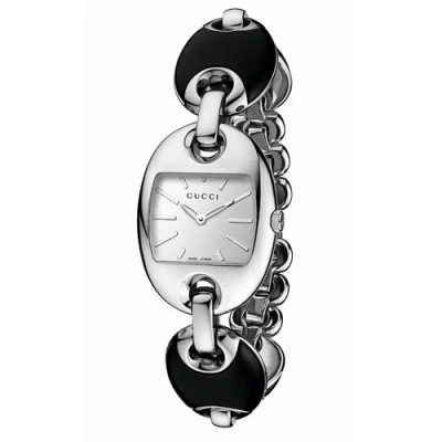 Pre-owned Gucci Ya121514 Women's Marina Chain Silver-tone Quartz Watch