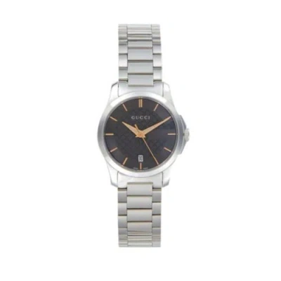 Pre-owned Gucci Ya126592 Women's G-timeless Black Dial Quartz Watch