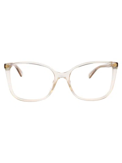 Gucci Yellow Acetate Optical Glasses In Neutral
