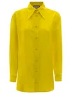 Gucci Women Crepe De Chine And Silk Shirt In Yellow