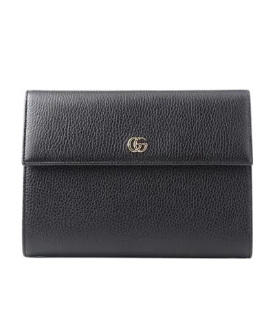 Gucci Yellow Gg Logo Handbag In Black