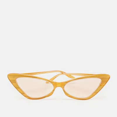 Pre-owned Gucci Yellow Gg0708s Cat Eye Sunglasses