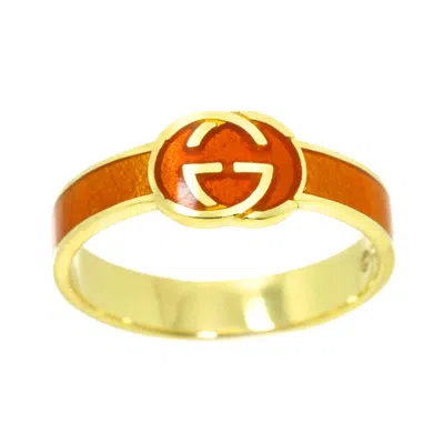 Pre-owned Gucci Yellow Gold (18k) Enamel Band Ring ()