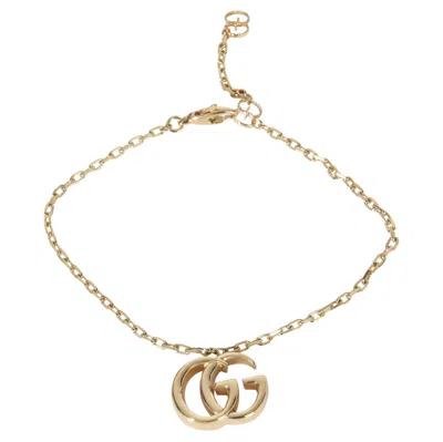 Pre-owned Gucci Yellow Gold Gg Marmont Charm Bracelet