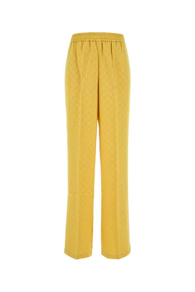 Gucci Yellow Jacquard Joggers