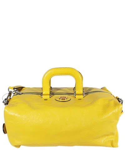 Gucci Yellow Leather Convertible Backpack Satchel (authentic Pre-loved)