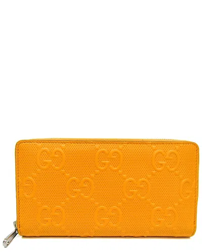 Pre-owned Gucci Yellow Leather Wallet (authentic Pre-loved)