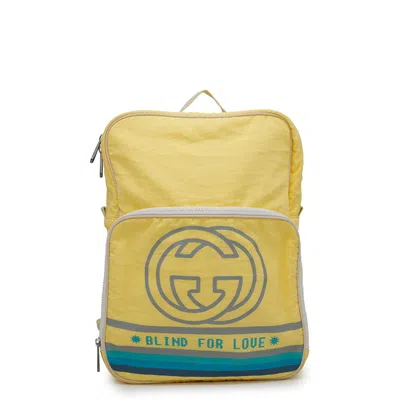 Pre-owned Gucci Yellow Nylon Backpack ()