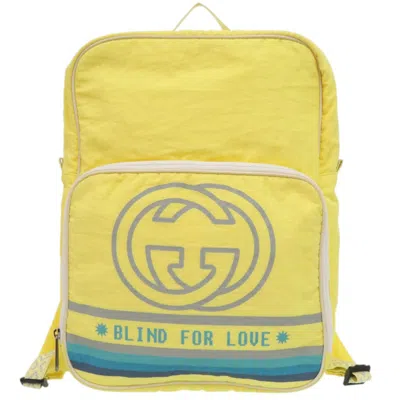 Pre-owned Gucci Yellow Nylon Backpack ()