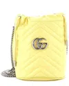 Gucci Yellow Sheep Leather Gg Marmont Bucket Bag Matelasse Mini (authentic  Pre-loved) In Yellow