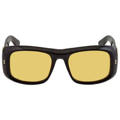 Pre-owned Gucci Yellow Square Unisex Sunglasses Gg1251s 001 Gg1251s 001