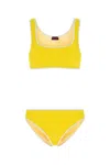 Gucci Bikini Scoop Neckline Stretch Nylon In Yellow