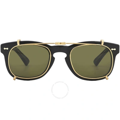 Gucci Yellow With Green Clip On Sport Unisex Sunglasses Gg0182s 008 49 In Green / Yellow