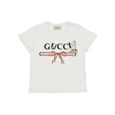 Gucci Kids' Yuko Higuchi Print T-shirt In White