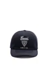 Gucci Printed Cotton Canvas Baseball Hat In Blue