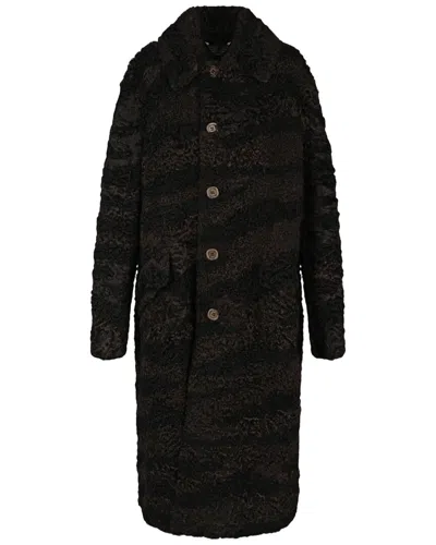 Gucci Zebra Pattern Shearling Coat