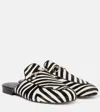 Gucci Zebra-print Calf Hair Mules In Multicoloured