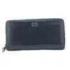 GUCCI GUCCI ZIP AROUND BLACK LEATHER WALLET  (PRE-OWNED)