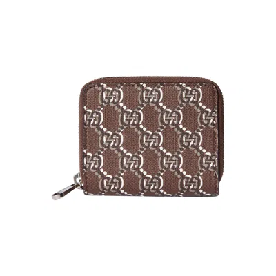 Pre-owned Gucci Zip Around Wallet 'brown'