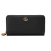Gucci Zip Around Wallet With Bamboo In Black