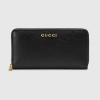 Gucci Zip Around Wallet With Script In Black