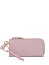 Gucci Card Case With Double G Charm In Pink
