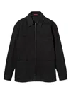 Gucci Zip-front Patch-pocket Jacket In Black