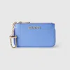 Gucci Zip Key Case With  Script In Blue