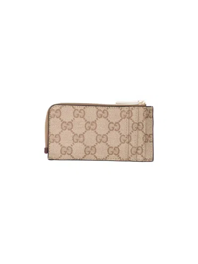 Gucci Zip Keychain "essence Classic" In Beige