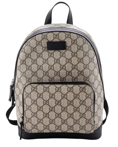 Gucci Zip Pocket Backpack Gg Coated Canvas Small (authentic Pre-loved)