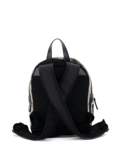 Pre-owned Gucci Zip Pocket Gg Coated Canvas Small Backpack In Brown
