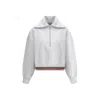Gucci Grey Sweatshirt With Half Zip Closure And Web Detail On The Waist In Jersey Woman