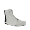 Gucci Zip Up Black / White Suede / Leather Hi Top Sneakers 386743 9072 In Gray