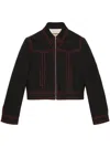 Gucci Hollywood Babylon-sequinned Denim Jacket In Black