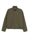 Gucci Mens Rusty Green Monogram-pattern Cotton-blend Blouson Jacket In Green
